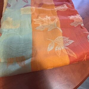 Autumn Leaf Patterned Scarf